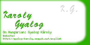 karoly gyalog business card